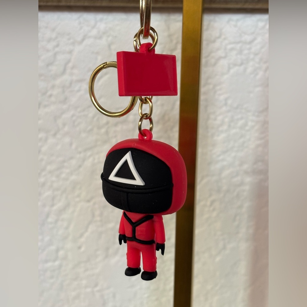 SQUID GAMES Red and Black Key Holder NWOT
